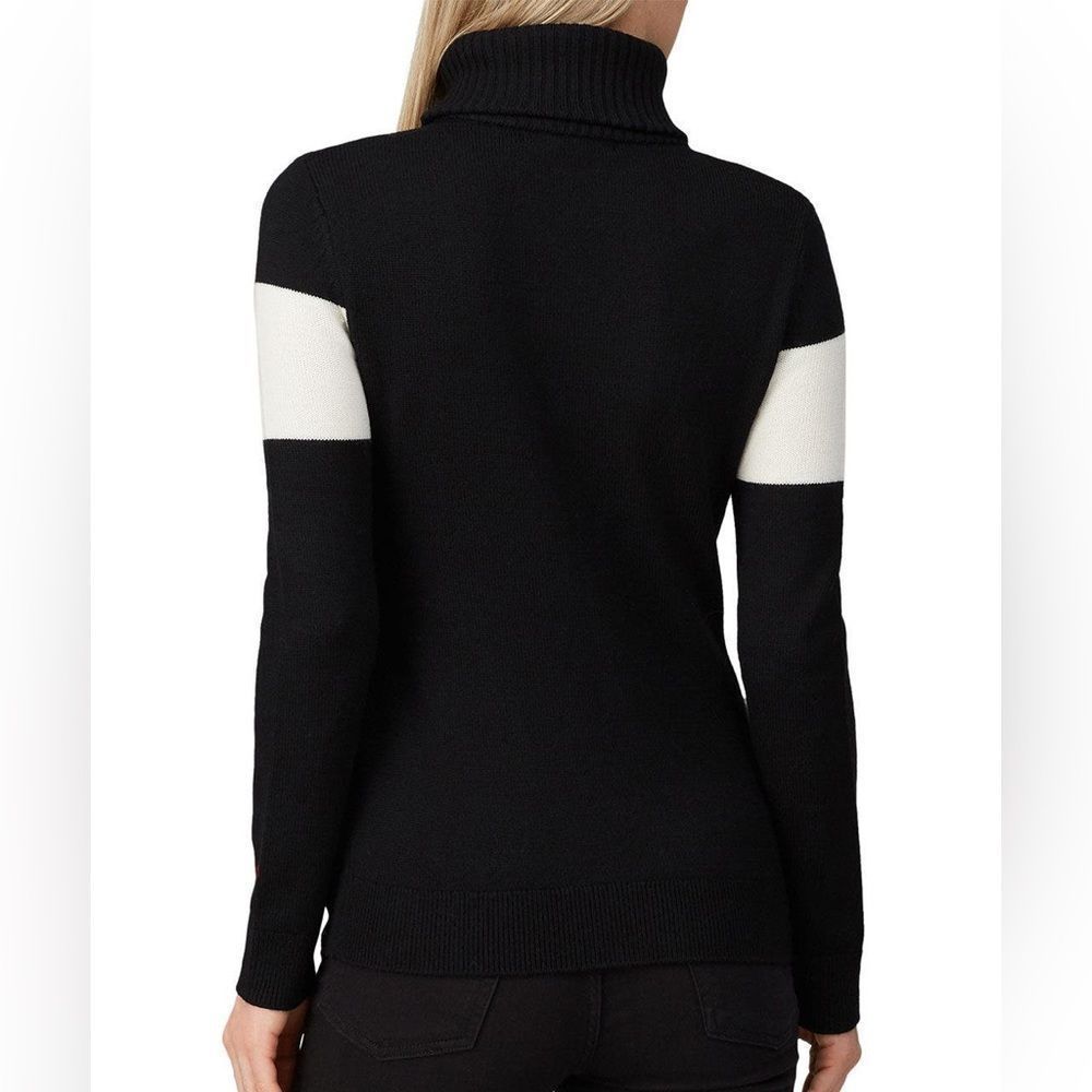 Perfect Moment Ski Merino Wool Sweater Mock Neck Base Layer M Black Blue Purple - Picture 2 of 4